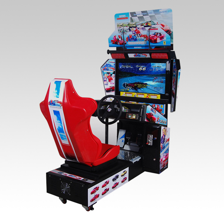 32 Inch LCD Outrun Coin Operated Car Racing Arcade Simulator Video Game Machine|Race Car Arcade Game For Theme Park For Sale