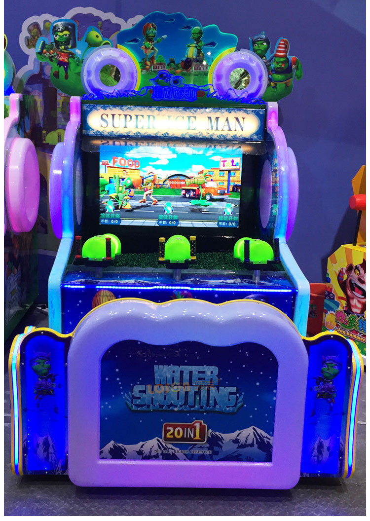 Hotselling Super Ice Man Indoor Coin Operated Arcade Children's Water Shooting Game Machine  For Sale