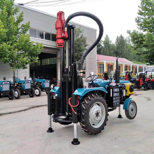 air compressor tractor mounted water well drilling rig machine