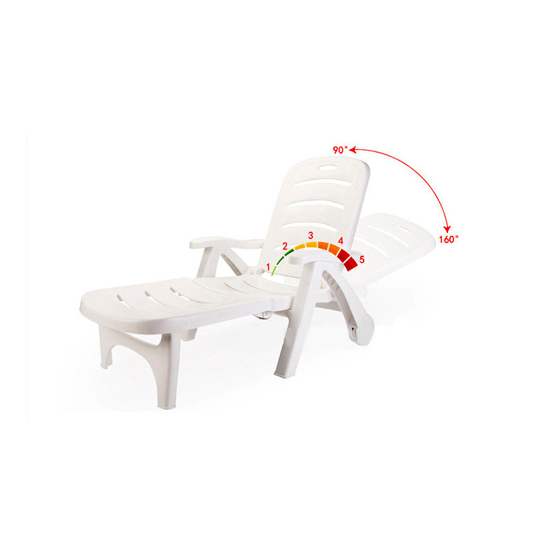 swimming pool chaise lounges with wheels beach chairs foldable white outdoor furniture plastic sun lounger