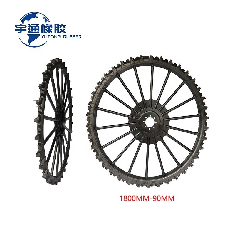 1800*100mm high clearance agricultural self-propelled tractor iron wheel boom sprayer slim tractor tyres