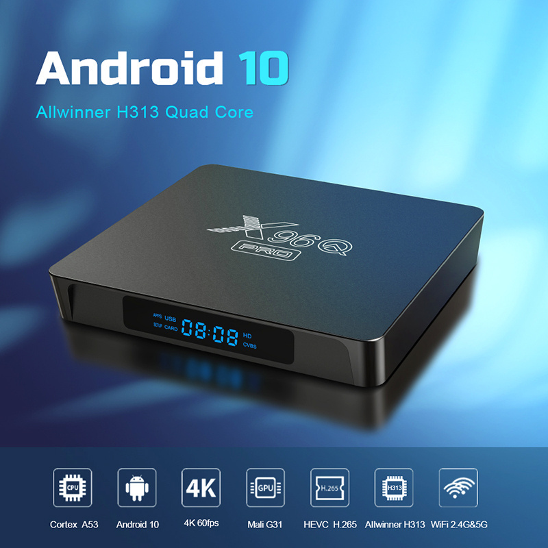 WF factory supply high quality design X96 Q pro tt tv box android 4k player set top tv box x96Q pro