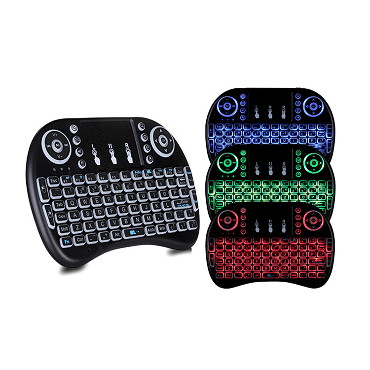 I8 MINI Wireless Keyboard 3 color backlit 7 color backlit I8 Air Mouse USB Touch screen change color for Android TV Box