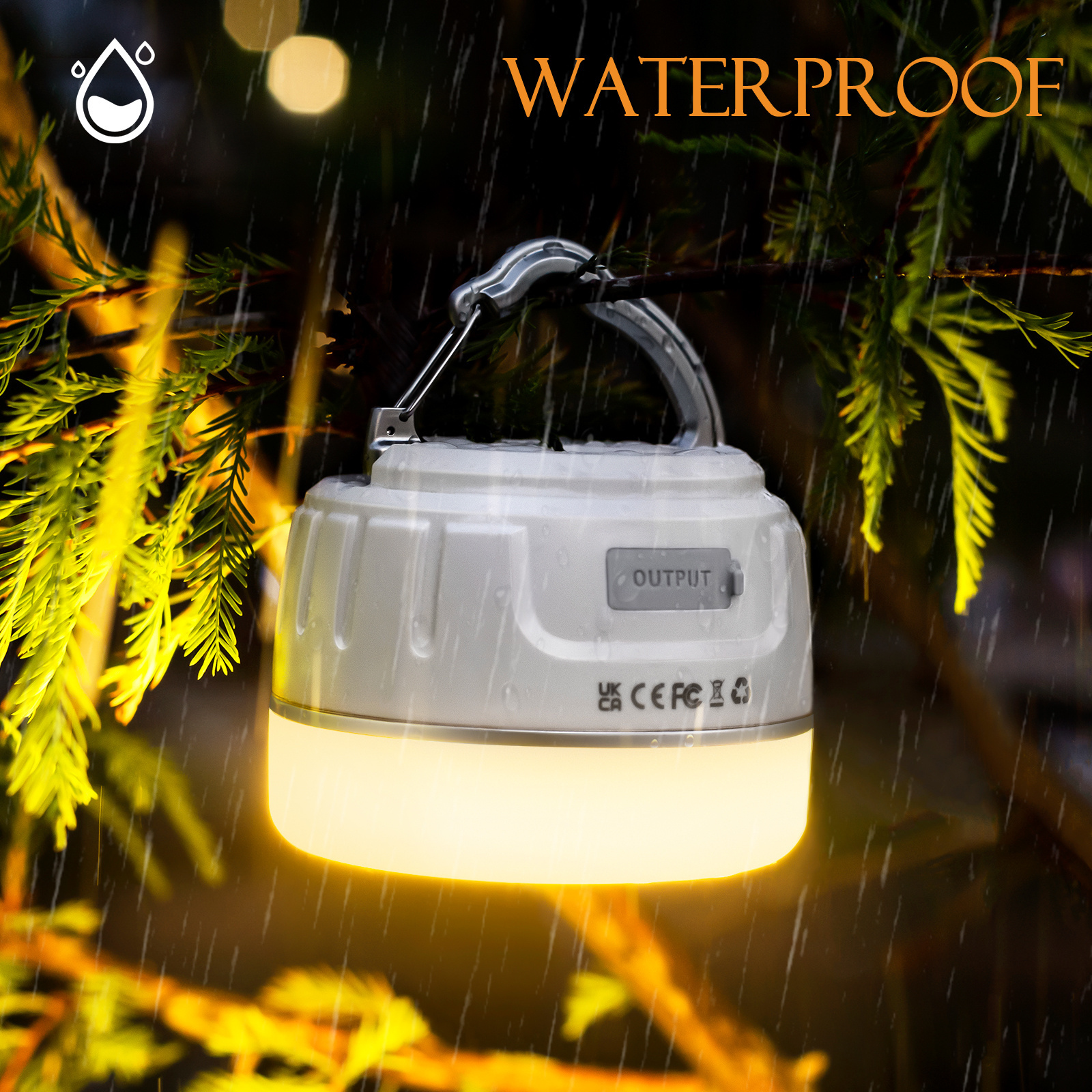 Rechargeable LED Camping Lantern 5200mAh Remote Control Portable Waterproof Camping light For BBQ Hiking&Power Outage hurricane