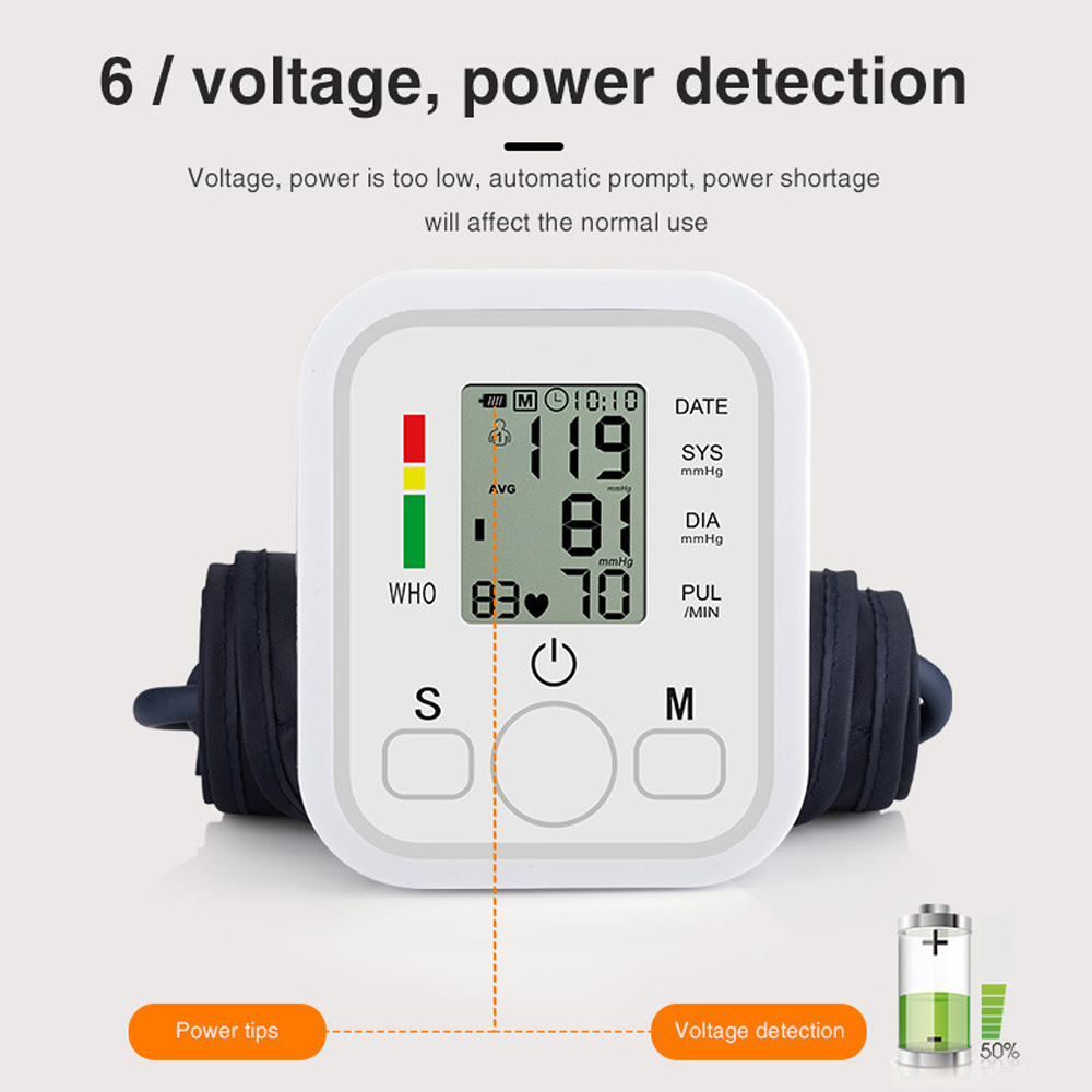 Digital Blood Pressure Monitor Electronic Sphygmomanometer Upper Arm Blood Pressure Monitor Home Use Blood Pressure Monitor