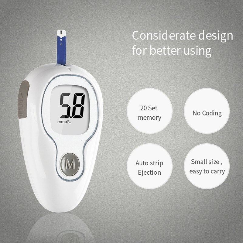 Safety Analyzer Medical Instrument Biosensor for Blood Sugar Monitoring Glucometer Diabetes Testing Blood Sugar Monitor