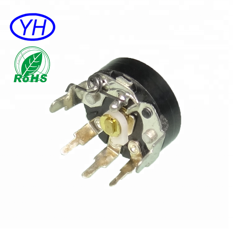 High Quality Factory price 1k 5k 10k 50k carbon film Rotary 16mm Thumbwheel Potentiometers with switch