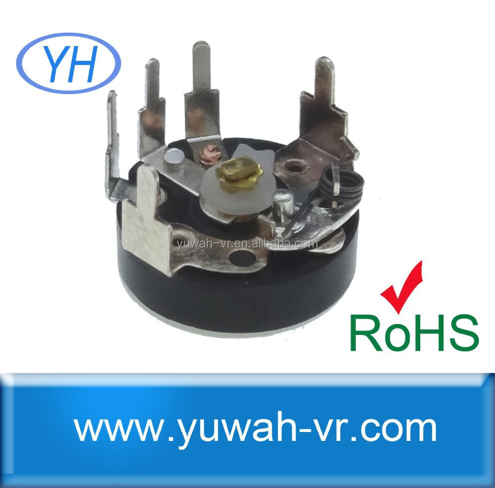 High Quality Factory price 1k 5k 10k 50k carbon film Rotary 16mm Thumbwheel Potentiometers with switch