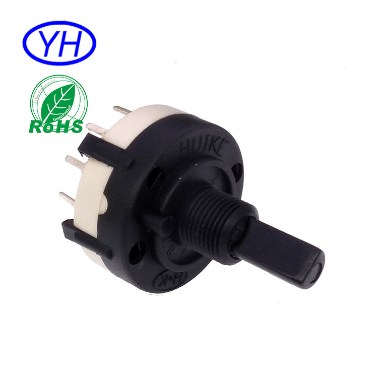 Guangdong factory Free samples 26mm ODM OEM mini 3 4 5 6 7 8 9 10 1112 position rotary switch