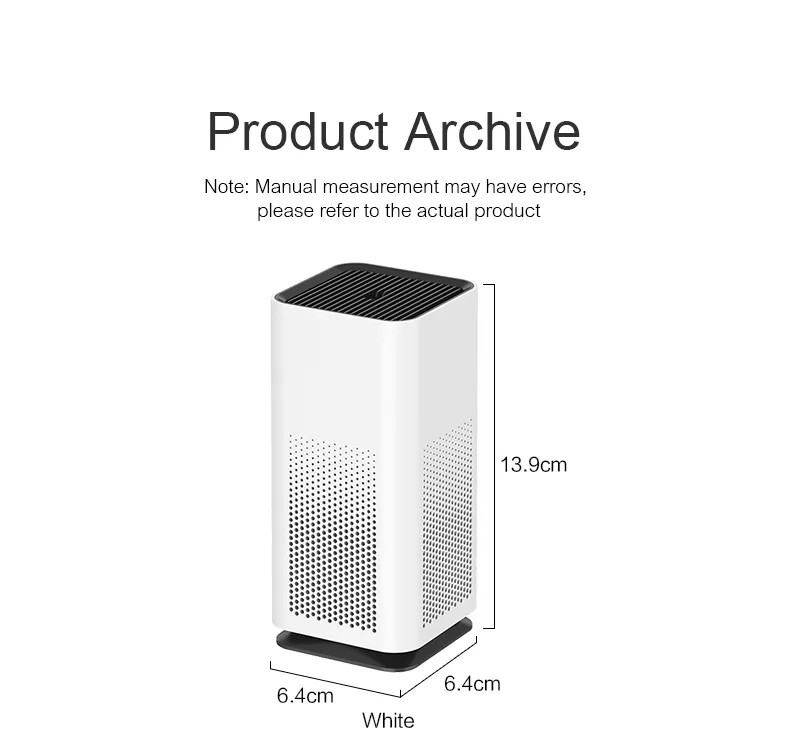 Car Home Bedroom Small Fresh Air Cleaner with Fragrance HEPA13 Filter Smoke Odors Eliminating Mini Air Purifiers