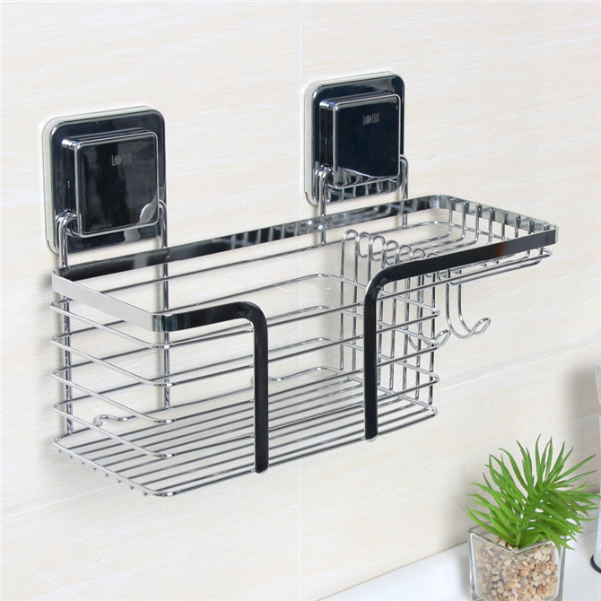 Multi-Function Wall Mounted Rack Soap For Basket And Shelves Shower Caddy Bathroom Shelf No Drilling Traceless