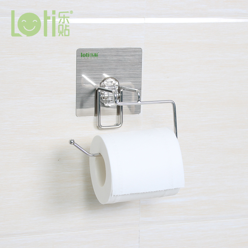 Stainless steel toilet paper roll paper holder tissue holder with suction cup