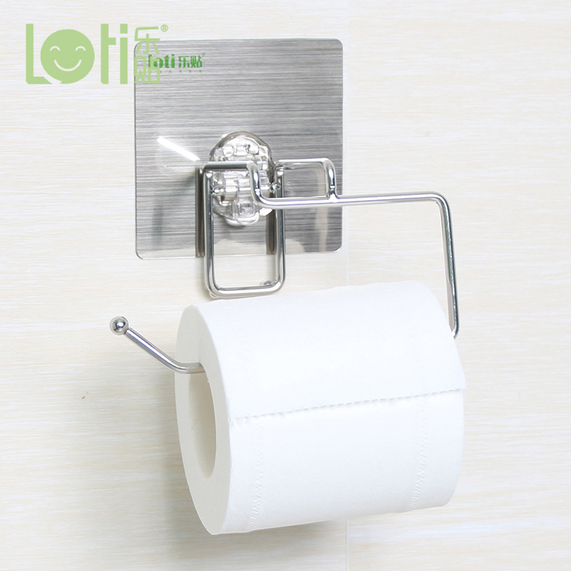 Stainless steel toilet paper roll paper holder tissue holder with suction cup