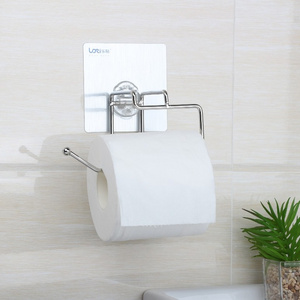 Stainless steel toilet paper roll paper holder tissue holder with suction cup