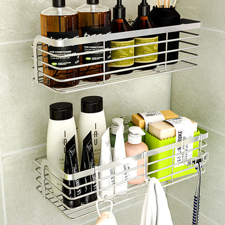 Good Quality Stainless Steel Multifunction Small Travel Hanging 3 Tier Modern Shower Caddy