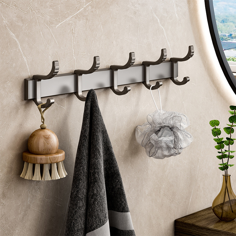 Modern Design Wall Mounted Living Room Key Organizer Metal Towel Hook Racks For Bathroom