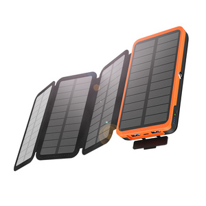 Hot Sale Foldable Outdoor Fast Charging Portable Solar Charger Powerbank 20000 mAh Solar Power Bank