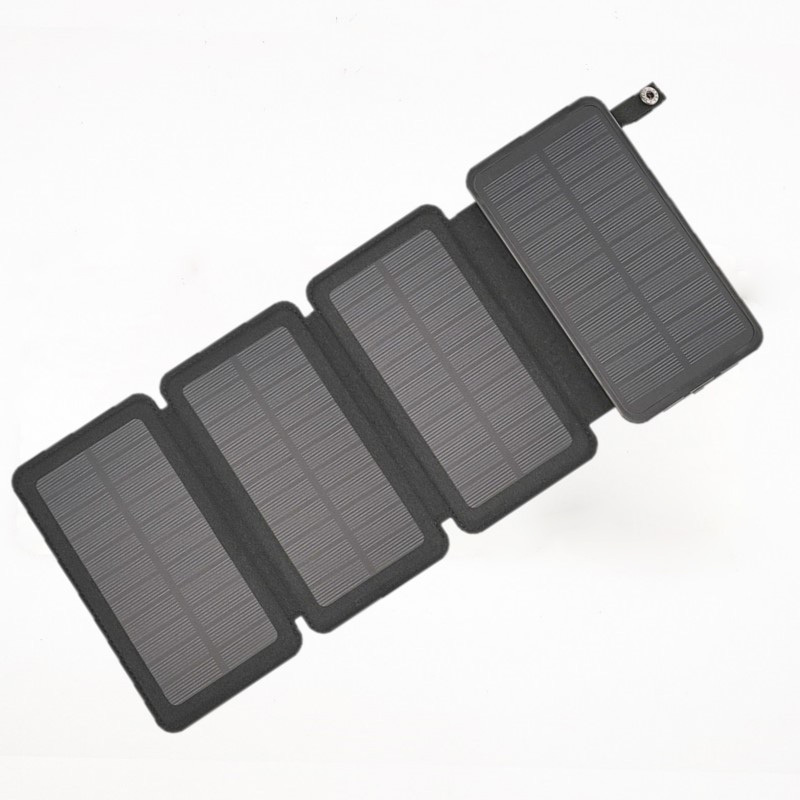 Hiluckey Waterproof Outdoor Solar Power Bank 20000mAh Dual USB Travel Portable Solar Mobile Phone Charger  For Camping