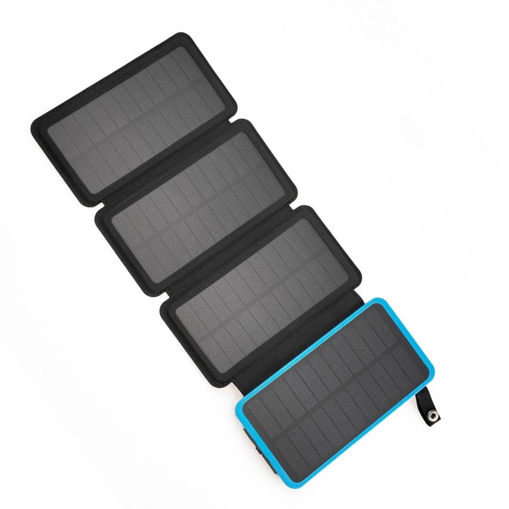 Hiluckey 2024 New Arrival High Capacity Solar Power Bank Outdoor Waterproof Solar Charger Portable Power Bank