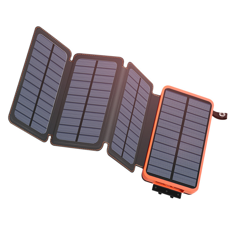 Hiluckey IP67 IPX6 Waterproof Solar Power Bank 16000mah Solar charger waterproof power bank with Led lights