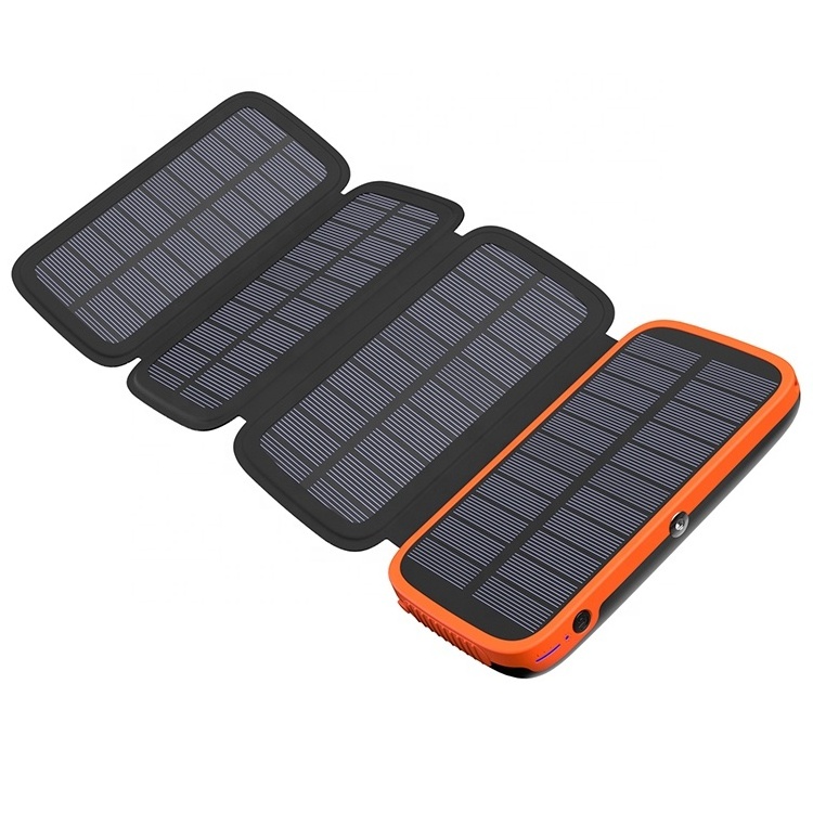 Factory Price High Capacity Waterproof 20000Mah Outdoor Solar Power Bank Panels Detachable Solar Charger