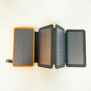 Hiluckey Waterproof Outdoor Solar Power Bank 20000mAh Dual USB Travel Portable Solar Mobile Phone Charger  For Camping