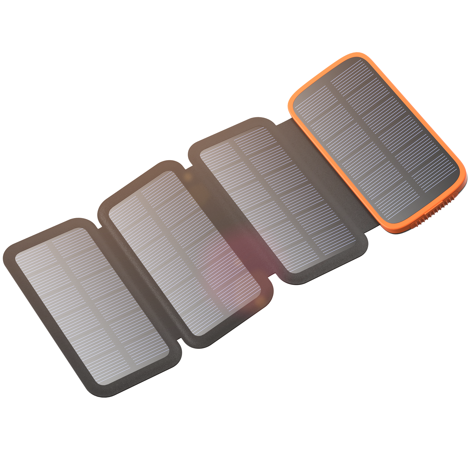 2024 new products solar powerbank with multi-panel LED light solar charger