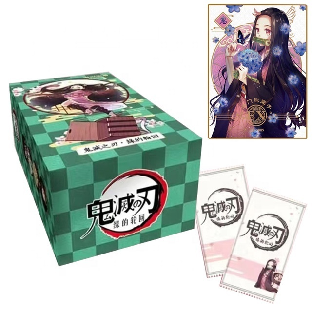 YUWEI Wholesale Playing Paper Craft game cards demon slayer collectible cards Anime playing cards