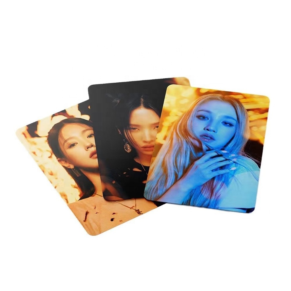 55Pcs/Set KPOP (G) I-DLE HEAT Album Photocards Boxed Postcard MiYeon Soyeon YUQI Minnie Shuhua LOMO Cards Fans Collection Gift