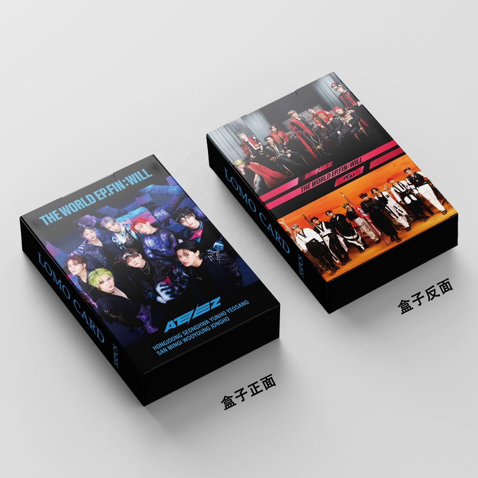 YUWEIKPOP 55pcs/box ATEEZ HE WORLD EP FIN WILL Photocard Lomo Card Photo Card