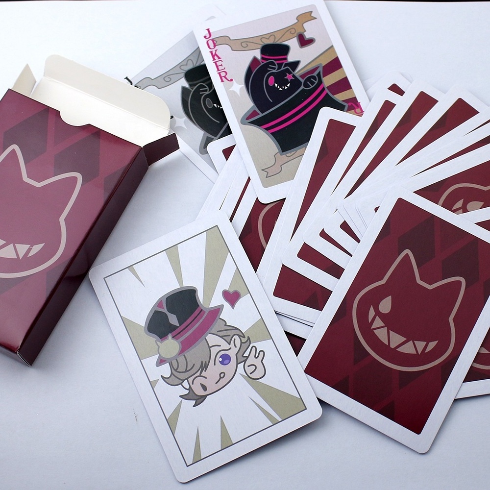 yuwei 55pc per bag Genshin Impact HD printing card game custom logo playing card Lyney Magic Collection Cards for Fans