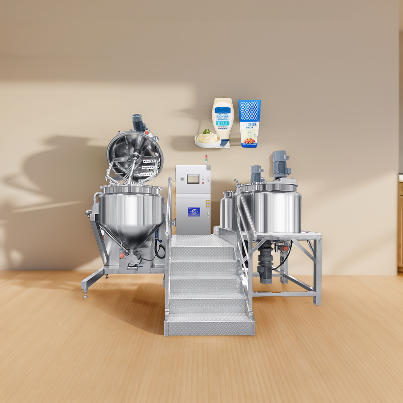 2000L Homogenizer and Mixer Machine with Vacuum Pump for Mayonnaise Cheese Ketchup Paste Face Care Whitening Cream Production