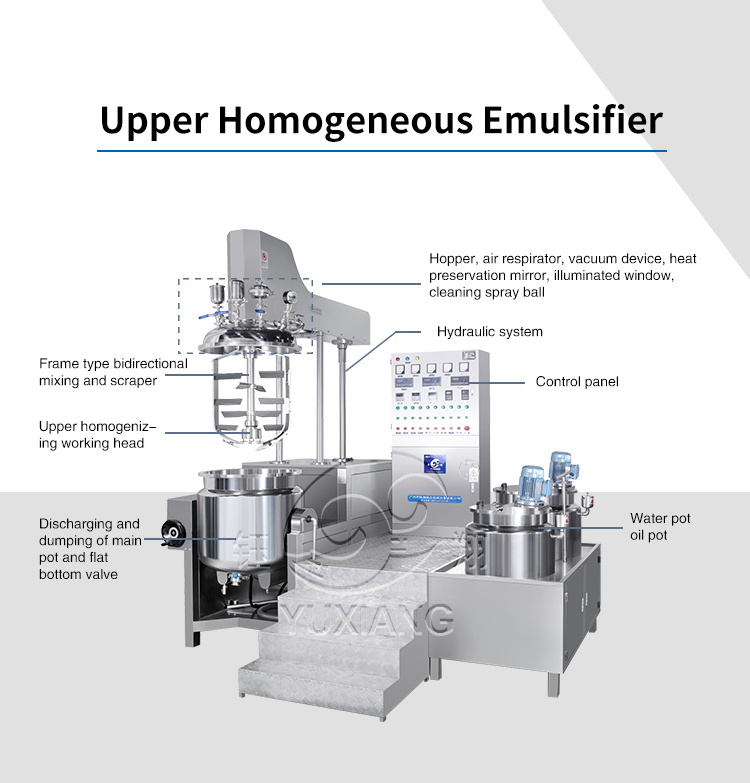 High quality liquid soap making machine vacuum emulsifying mixer cosmetics making machine