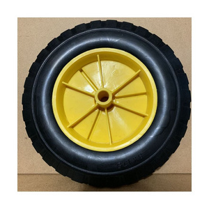 Small trolley wheel 8X1.75 with plastic wheel semi-solid rubber tire