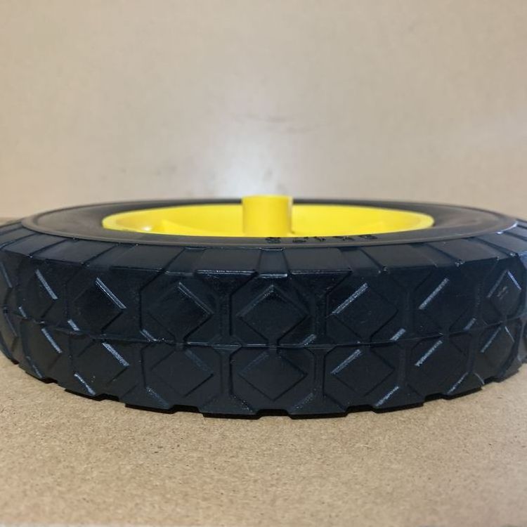 Small trolley wheel 8X1.75 with plastic wheel semi-solid rubber tire