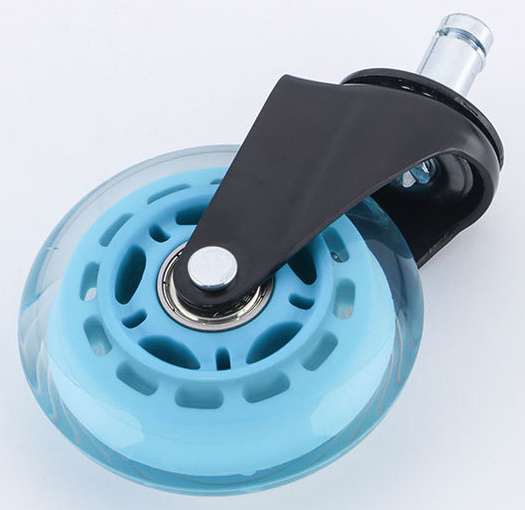 3 inch Plunger casters Swivel Lifting Retractable Casters Wheels Colorful plunger universal transparent wheel