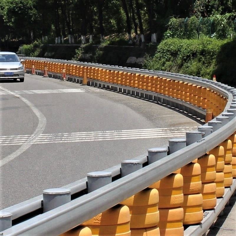 Road Safety Roller Barrier Guardrail Anti-collision Proof Rotating Crash Barrier with EVA/PU Foam Rollers