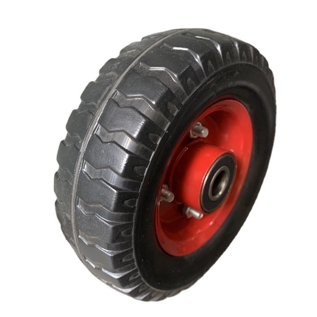 6x2 with metal hub semi-solid rubber tire