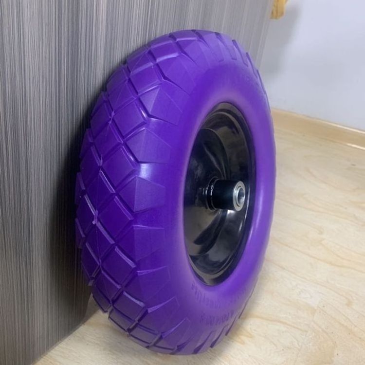 4.80 /4.00-8 Fashionable PU foam anti-piercing solid rubber wheels for beach trolley