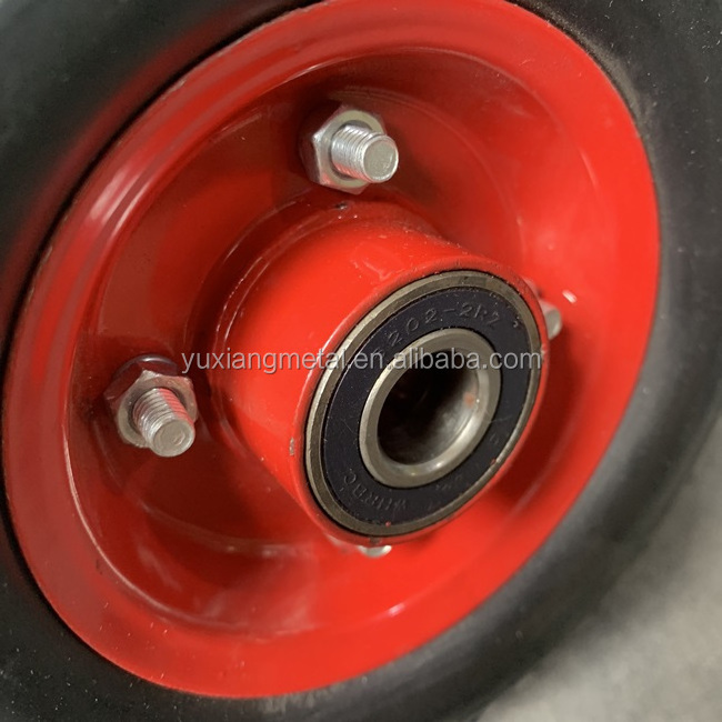 6x2 with metal hub semi-solid rubber tire