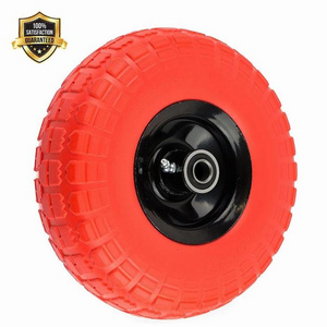 10inch solid rubber balloon tires for stroller tire polyurethane foam filled heavy duty small trolley tyre caster wheels 16 inch