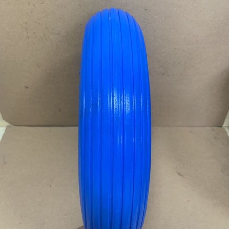 China factory direct sale blue unicycle tire 3.50-8 PU foam free wheel