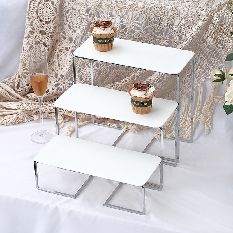 High foot multi-layer cake plate Dim sum tray dessert table display shelf pastry paper cup mousse bread three-layer buffet