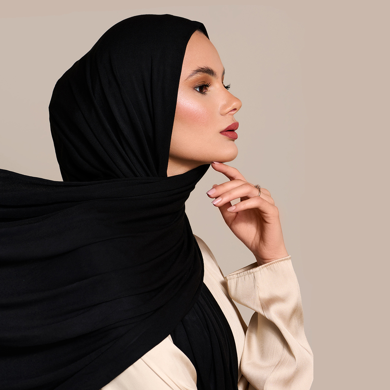 Wholesale 180*70cm High Quality Women Muslim Shawl Wrap Plain Hijabs Stretchy Premium Scarf Cotton Jersey Hijab For Women