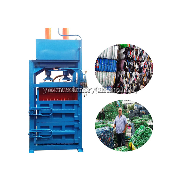 Hydraulic Press Fiber Baler Automatic Stationary Textile Bailing Machine For Sale