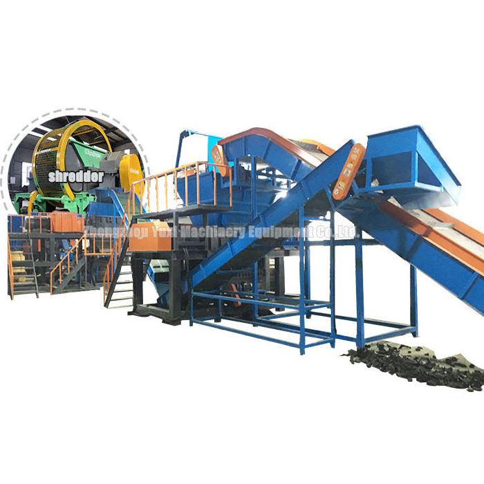 Eco Friendly Full Automatic Used Truck Tire Shredding Machine Used Tire Shredding For Sale