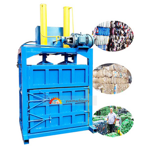 Automatic Hydraulic Vertical Waste Paper Baler Machinery Plastic  Metal Pet Bottle Baling Machine