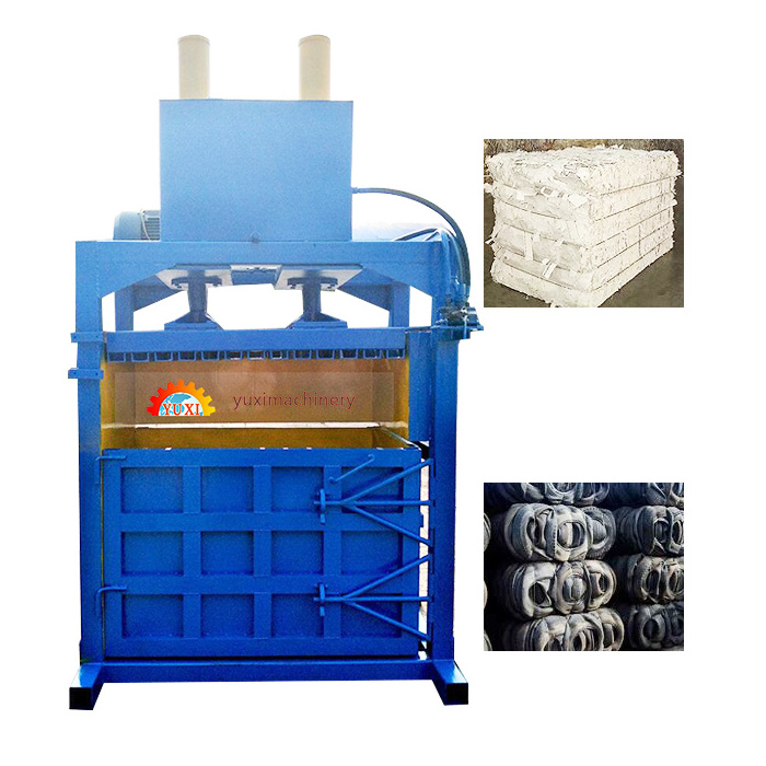 Automatic Hydraulic Vertical Waste Paper Baler Machinery Plastic  Metal Pet Bottle Baling Machine