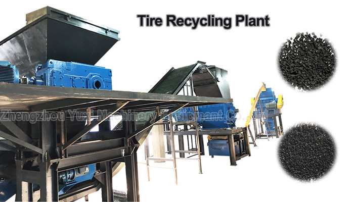 Low Processing Cost Waste Reclaimed Rubber Tyre Recycling Equipment Production Line Prices Tire Recycling Machine