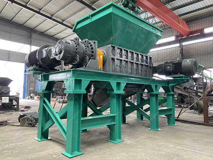 Double Shaft Aluminum Brass Steel Iron Waste Shredder Equipment Aluminum Shredder Scrap Metal Shredding Machine